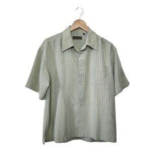 Milano Bay Button DownPointed Collar Light Green Men's Shirt Size XL